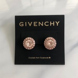 Givenchy Rose Gold Swarovski Crystal Studs